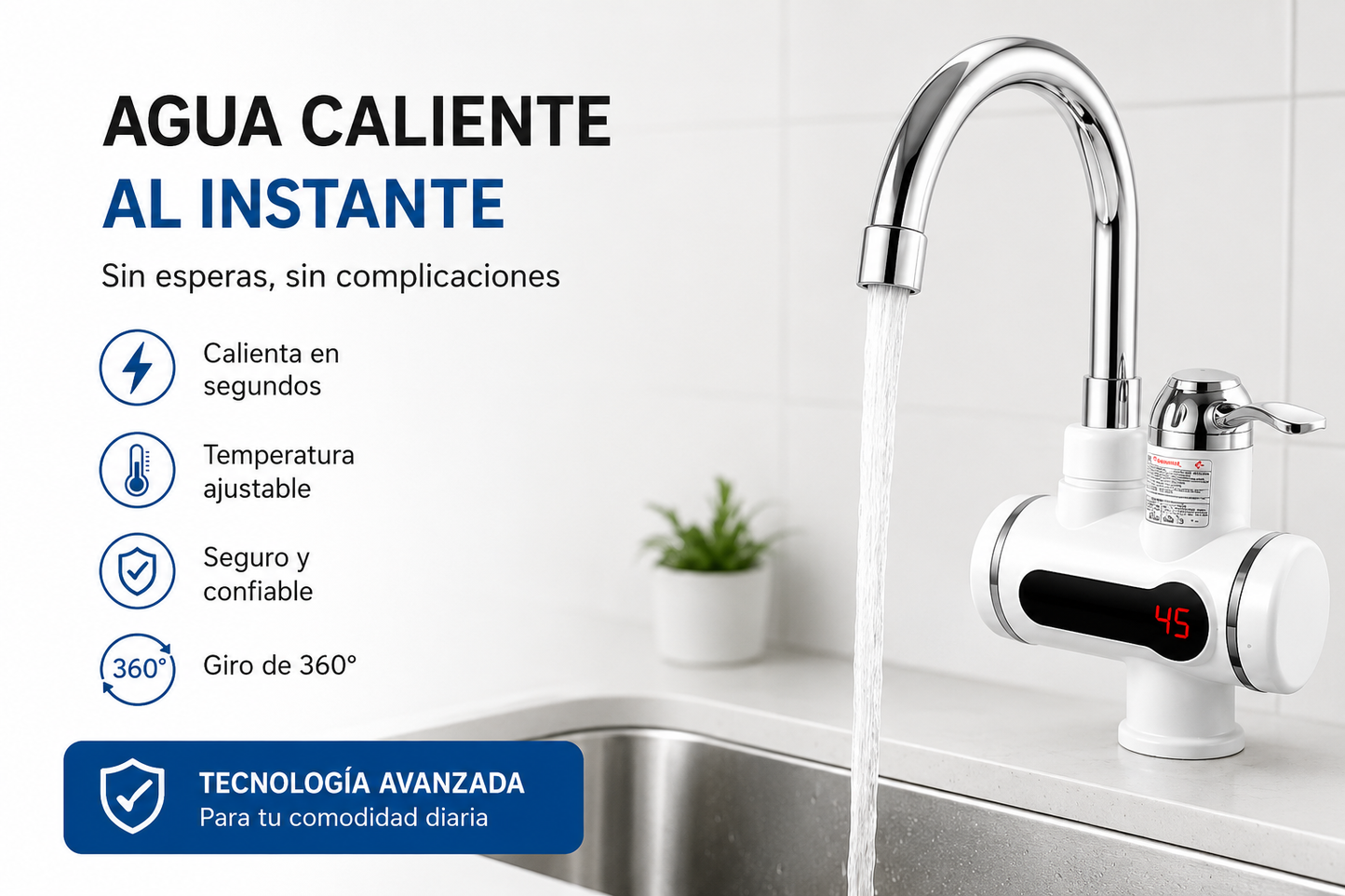 GRIFO ELECTRICO ( AGUA CALIENTE AL INSTANTE )