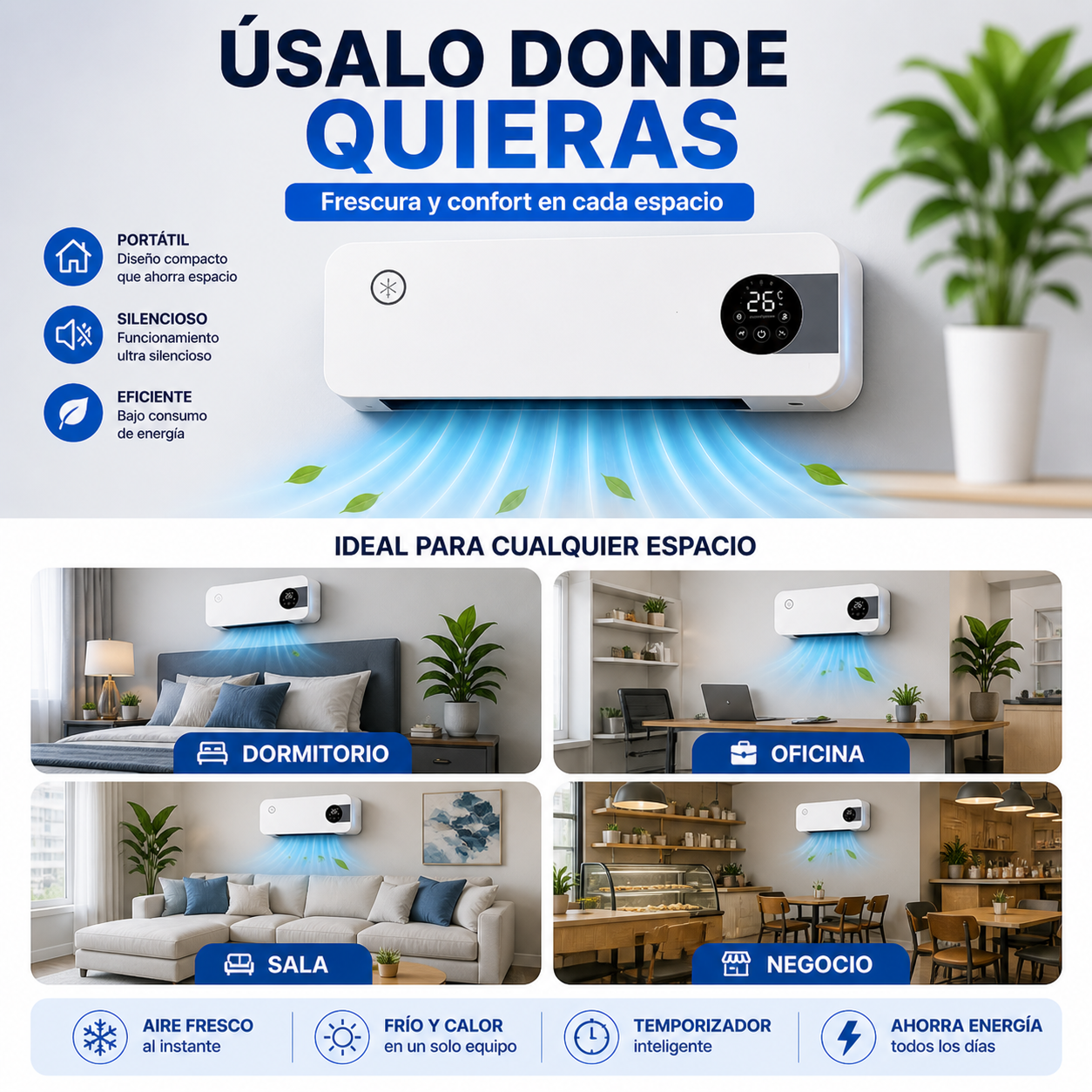 Mini Acondicionador Portátil