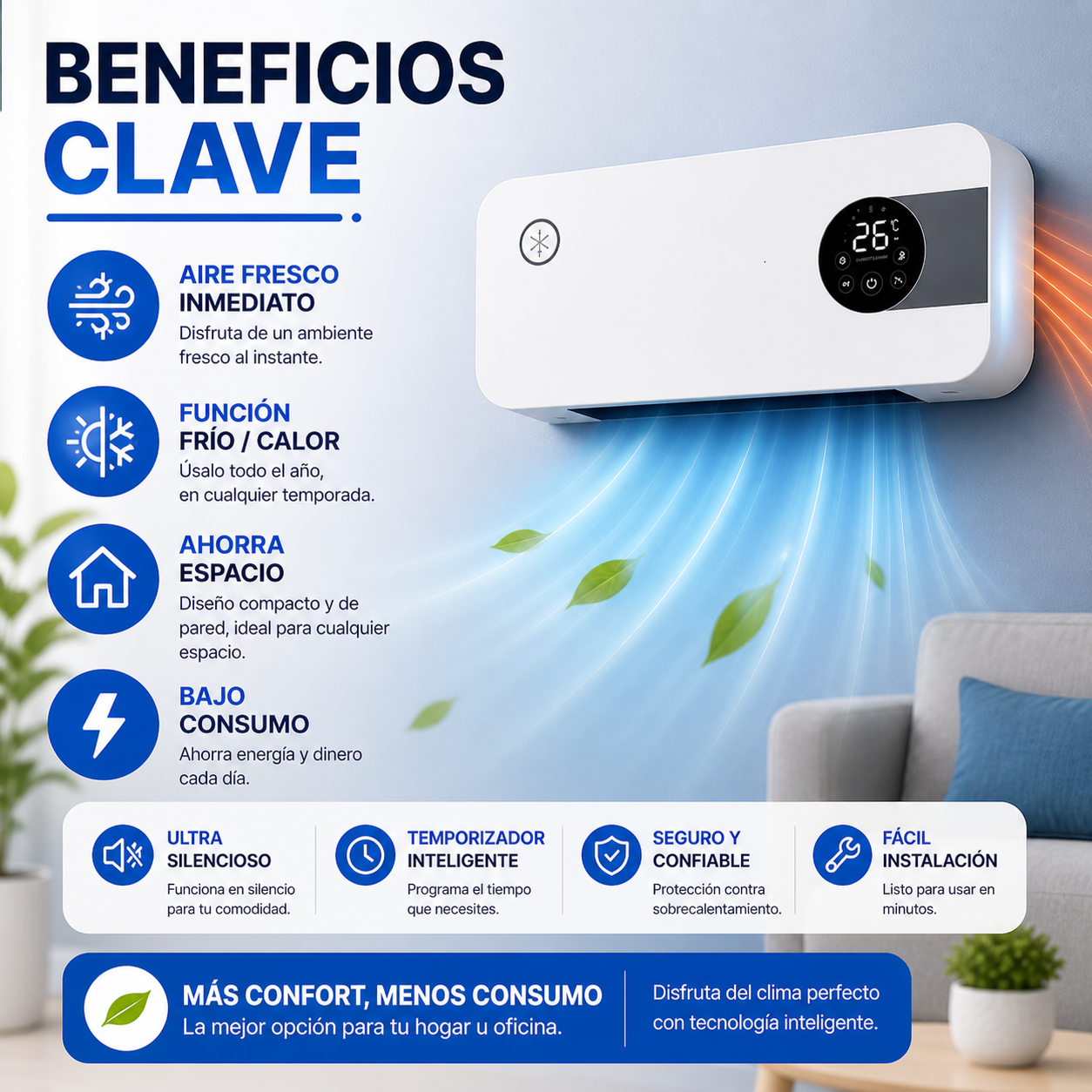 Mini Acondicionador Portátil