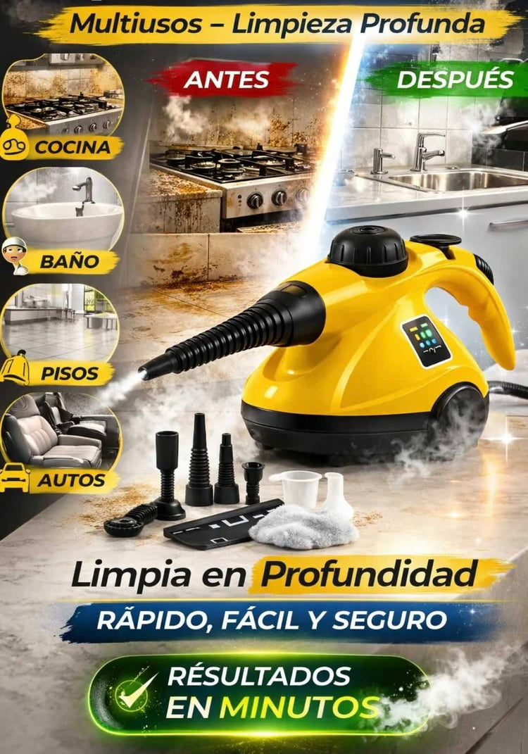 Limpiador a Vapor 4 en 1 (Hogar,Autos,Pisos)